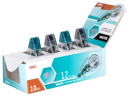 Корректирующая лента Deli Mute 5мм*12м, прозрачный корпус