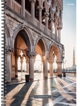 Тетрадь А4 96л кл. гребень Проф-Пресс "Архитектурные шедевры" тисн.