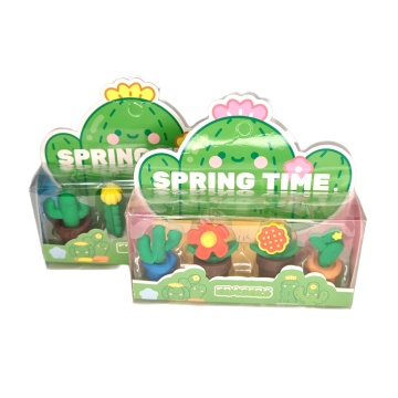 Набор ластиков  4 шт. "Кактус" ассорти дизайнов