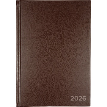 Ежедневник дат. 2026г А5 Attomex 336стр., коричневый, бумвинил, тисн.фольгой, офсет 60г/м2