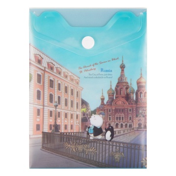 Конверт на кнопке  с рисунком А6 Санкт-Петербург, Храм Спаса на Крови