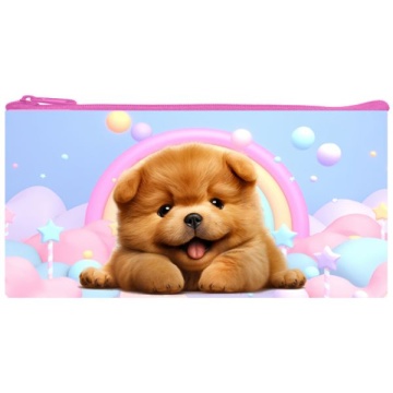 Пенал ткань, на молнии. "РЫЖИЙ ЩЕНОК" (220*120 мм)