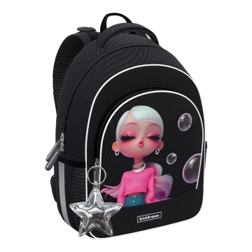 Ученический рюкзак с грудной перемычкой ErichKrause ErgoLine 15L Bubble Girl