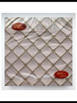 Салфетка Gold decor "НГ Диамант" 33*33см, 20 шт., 3-х слойная
