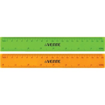 Линейка пластик 20см флюор ассорти