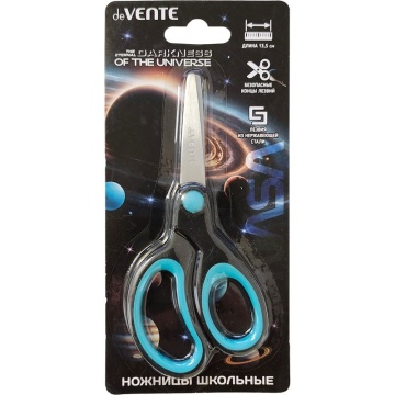 Ножницы детские "deVENTE. Darkness of the Universe" 13,5см, прорез. ручки, блистер