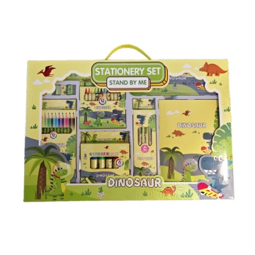 Набор д/рисования 41пр. "Dino" в подар.коробке цвет. карандаши, фломастеры, мелки