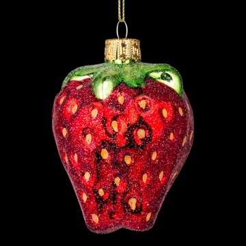 Украшение ErichKrause Decor Клубника 9см, стекло