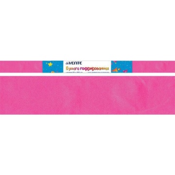 Бумага подел. 50*250 32 г/м рулон   креп ярко-розовая