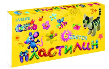 Пластилин  6цв 120гр. Cosmo, со стеком, карт.упак.