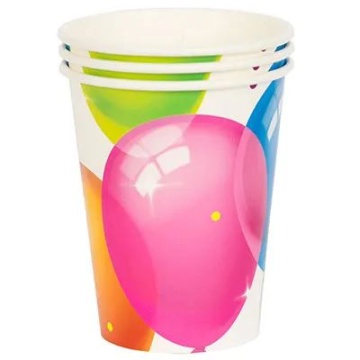 Стакан бум. 250 мл, 6 шт "Шары Кристальные"