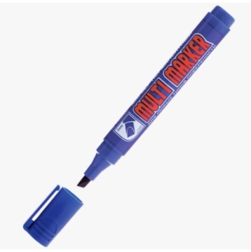 Маркер перманентный 5 мм синий Multi marker. Плоский наконечник
