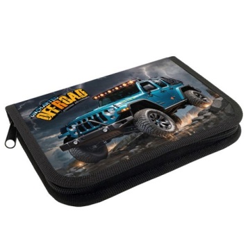 Пенал 1 отд. (190*130*27) молния, лам.картон "Джип синий"