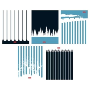 Тетрадь А5 80л кл. Hatber пласт.обл. "Разные вертикали" 5диз.в блоке, белизна 100%