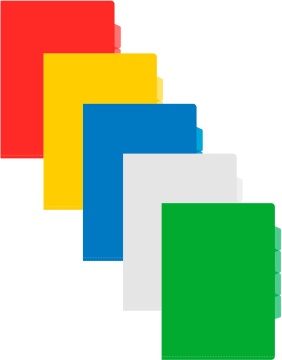 Папка уголок Бюрократ -E356 3 уровн. A4 пластик 0.15мм ассорти