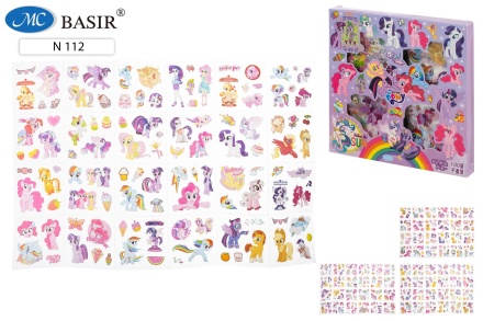 Наклейки декоративные 360*240мм 4л  "Единорог" в подар.упаковке