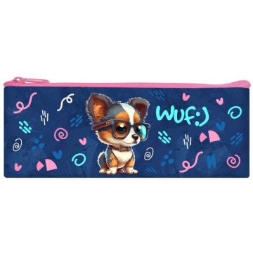 Пенал-косметичка (190*75) молния, ткань "Стильный щенок"