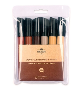 Набор маркеров Koh-I-Noor 6цв. 1-5мм д/ретушир.мебели, полов