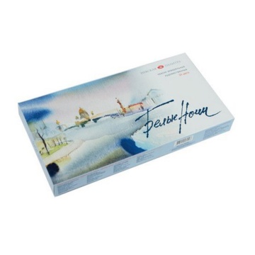 Акварельные краски худож. 24цв. Белые Ночи, кюветы, пластик, палитра