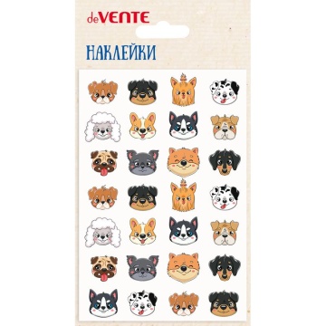 Наклейки декоративные объемные 10*15см  "Dogs-stickers",мягкие, многоразовые