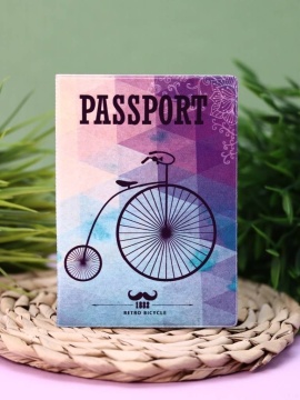 Обложка для паспорта ПВХ "RETRO BICYCLE" плотность 600 мкм