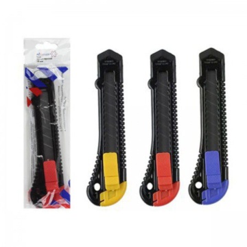 Нож канцелярский ассорти 18 мм, индивидуальный пакет Attomex