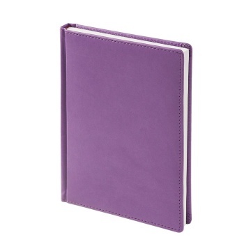 Ежедневник недат. А5 136л., кожзам, тв.пер. "Velvet. Зефирный фиолетовый" софт тач