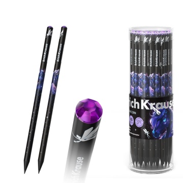 Карандаш Black Unicorn НВ круглый, тубус