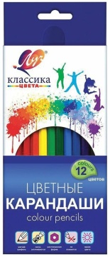 Карандаши цвет. 12цв "Классика" шестигр (деревянные)