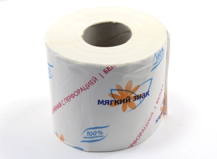 Бумага туалетная Мягкий знак 51м., белая