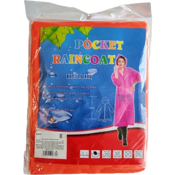 Дождевик с капюшоном 150*65 см, ассорти цветов, ПЭВА