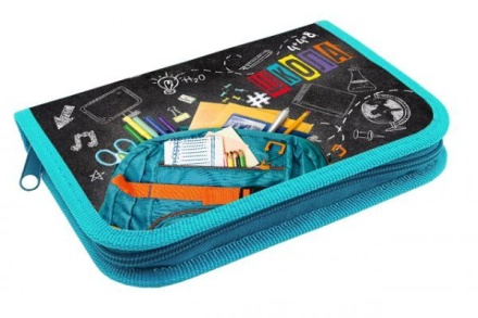 Пенал 1 отд. (212*135*26) молния, лам.картон "Хэштег школа"
