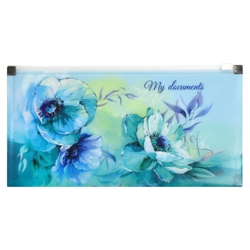 Конверт на молнии 260*140мм Цветы