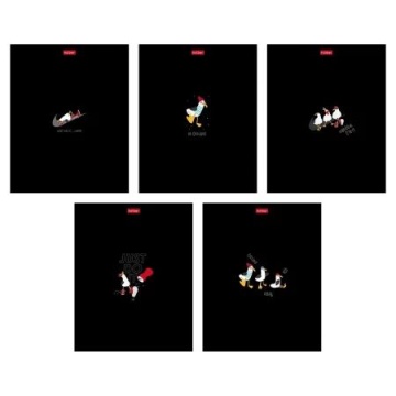 Тетрадь А5 48л кл. Hatber "Приключения чайки" выб.лак., 5 диз.в блоке