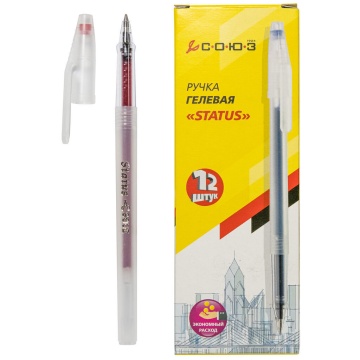 Ручка гелевая СОЮЗ STATUS, красная