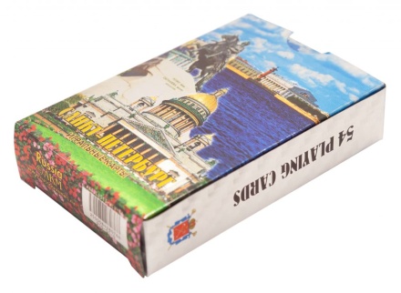 Карты игральные сувенирные "Санкт-Петербург" серебро