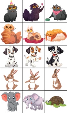 Наклейки-оценки 9*16см "Забавные животные"