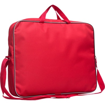 Папка А3 (450*350*70) с ручками, молния, ремень, ткань Красная