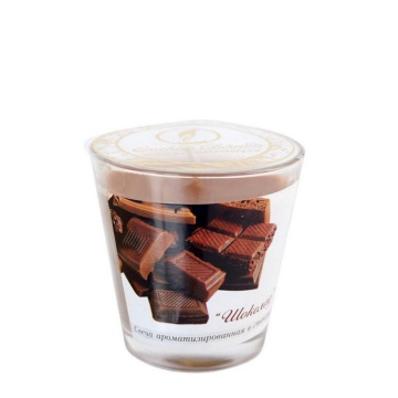 Свеча ароматизированные 6см "Шоколад" в стекле