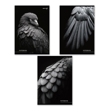 Тетрадь А4 80л кл. скоба Светоч "Чёрные крылья" БЕЗ ПОЛЕЙ