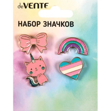 Набор значков "deVENTE. Kitty", эмалированные 4шт.