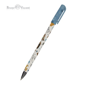 Ручка шар. BV "HappyWrite. Собаки", 0.5мм, синяя