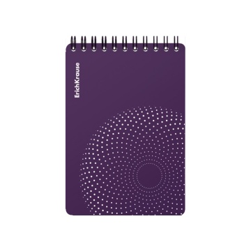 Блокнот с пластиковой обложкой на спирали ErichKrause Marsalа, фиолетовый, А6, 80 листов, клетка