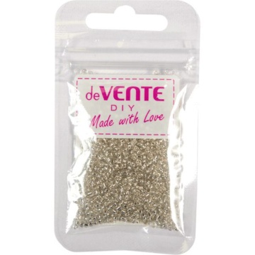 Бисер круглый "deVENTE."  2 мм, 10гр, стекло, металлизир., белый