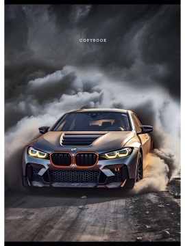 Тетрадь А4 48л кл. скоба Проф-Пресс "Автомобиль в тумане" белизна 100% (203*273мм)*