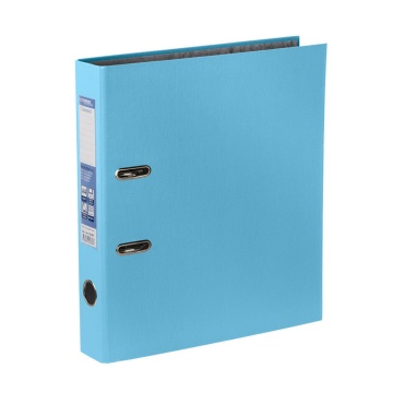 Регистратор А4  50мм PVC, Classic, голубой, карман