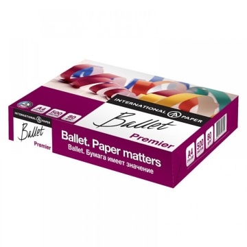 Бумага А4 BALLET- PREMIER 80г/м2, 99%, (500л)