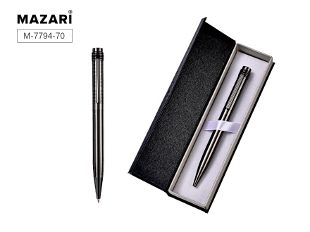 Ручка с пов.мех. в футляре "Sheen GB" шарик.,0,7мм, металл., синие чернила