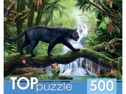 Пазлы  500 элементов "Черная пантера" TOPpuzzle