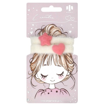 Набор резинок для волос "Феникс+. Звёздочка и сердечко" 2шт.